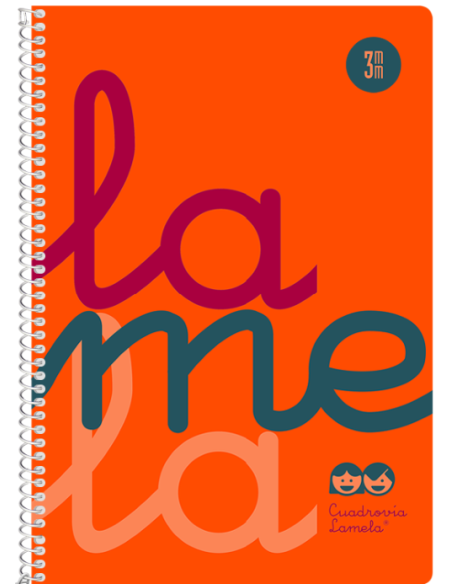 CUADERNO ESPIRAL 4º 80H 90G 3MM NARANJA CUADROVIA PP